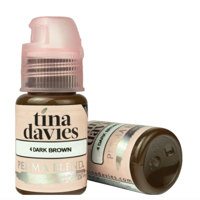 Пигмент для татуажа бровей "Dark Brown - Tina Davies" Permablend 4