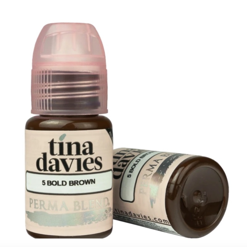 Пигмент для татуажа бровей "Bold Brown - Tina Davies" Permablend 5