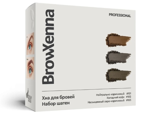 Набор Шатен хна для бровей, BrowXenna®