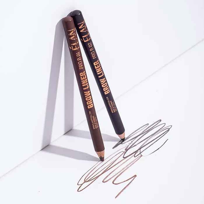Пудровый карандаш для бровей Brow Liner PRO B 02 dark brown ELAN