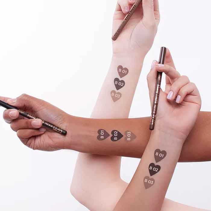 Пудровый карандаш для бровей Brow Liner PRO B 02 dark brown ELAN