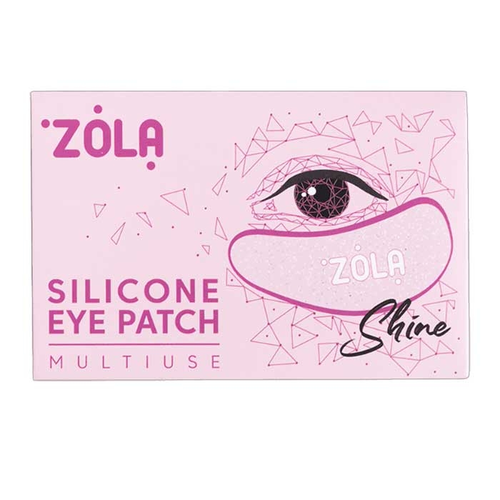 Розовые Патчи силиконовые многоразовые для глаз ZOLA  (1 пара)