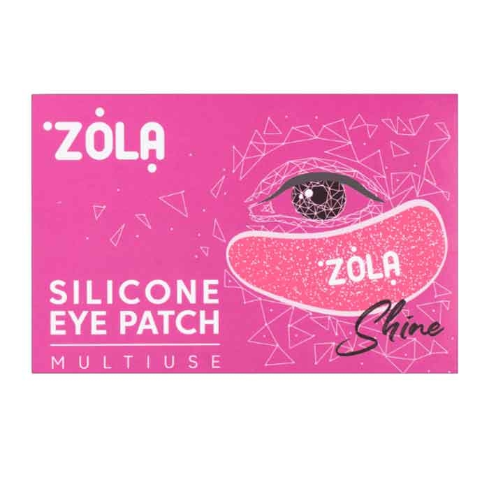 Малиновые Патчи силиконовые многоразовые для глаз ZOLA  (1 пара)