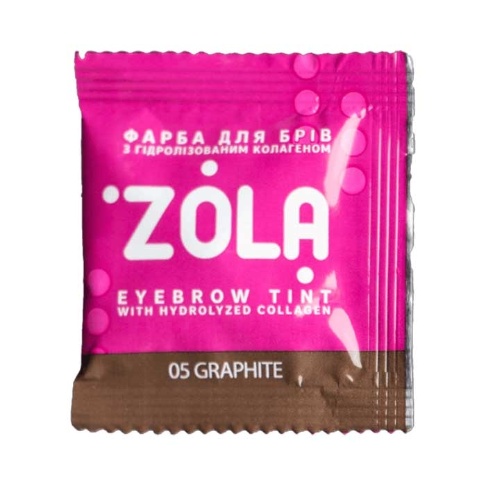 Сашет Краски для бровей с коллагеном 05 Graphite + окислитель ZOLA