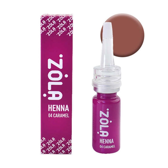 Хна для бровей 04 caramel brown 10г Zola