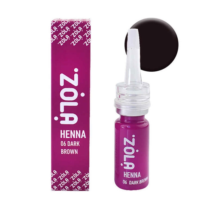 Хна для бровей 06 dark brown 10г Zola