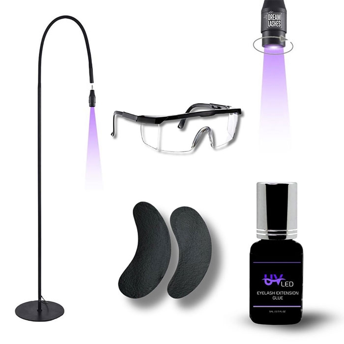 Набор для наращивания ресниц с LED UV лампой (5 Вт)