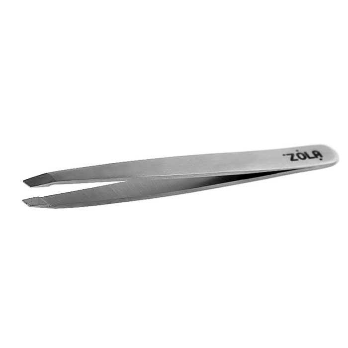 ZOLA Professional Tweezers for Eyebrows SILVER (beveled)