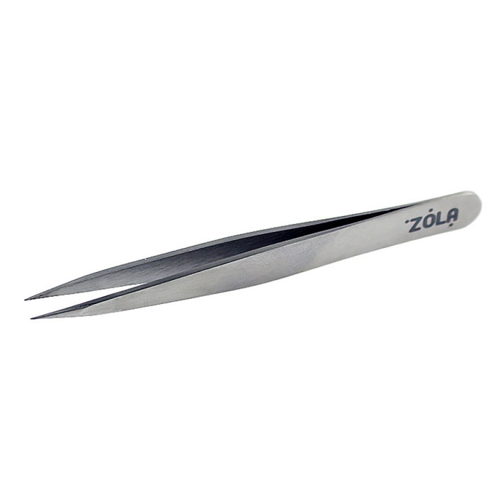ZOLA Professional Tweezers for Eyebrows SILVER (pointed)