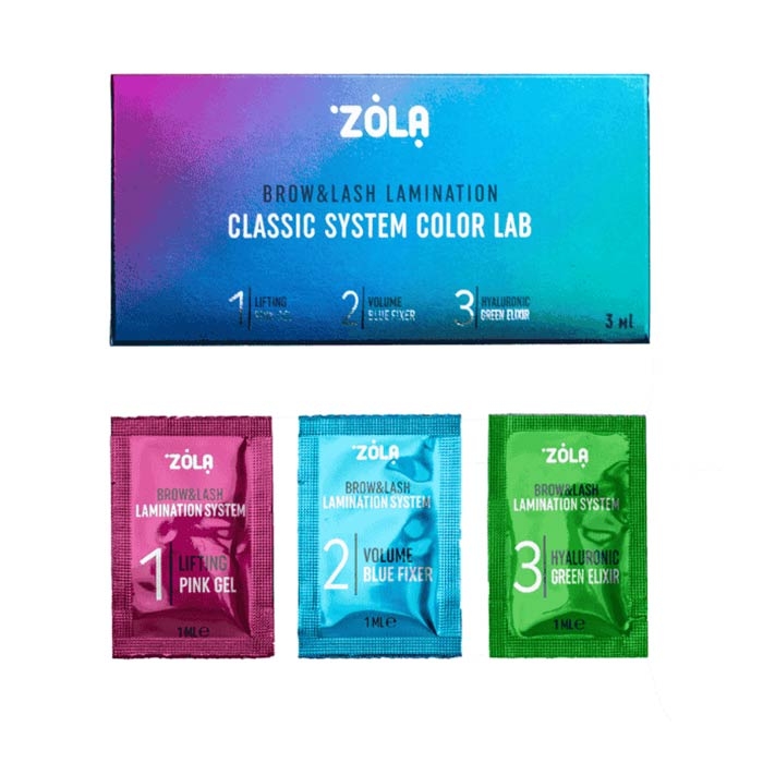 Набор для ламинирования в саше Step 1, 2, 3 Color Lab ZOLA