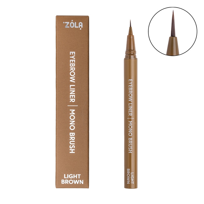 Лайнер для бровей c моно-кистью ZOLA Light Brown