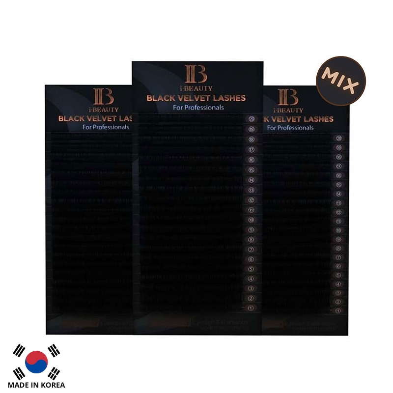 iBeauty Lash Black Velvet MIX C - Загиб 20 линий
