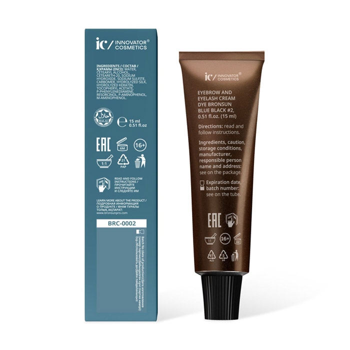 Bronsun Cream 2 Eyelash/Eyebrow Tint - "Blue Black"