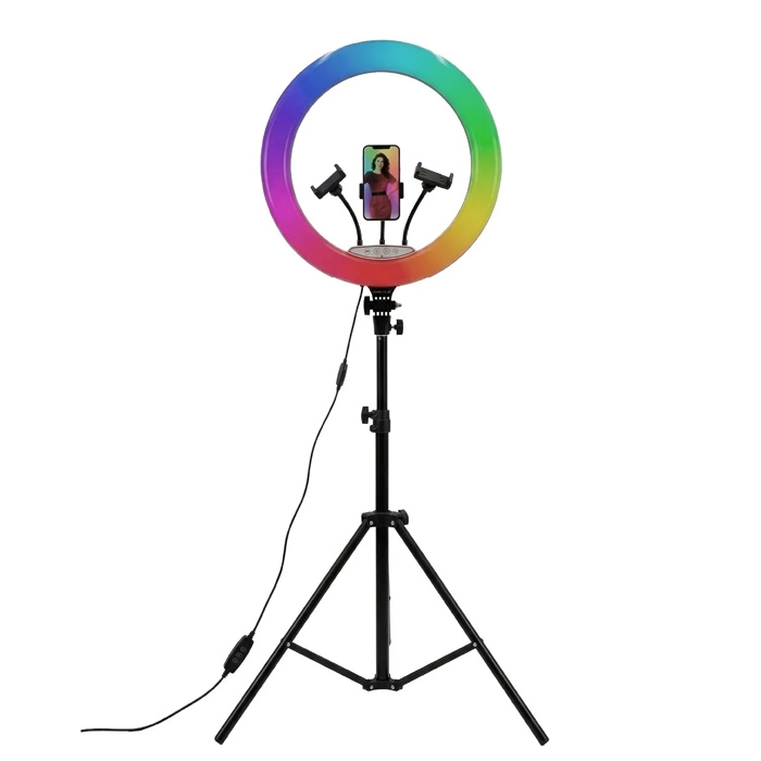 Кольцевая RGB-лампа 18″ (45 см) с ножкой и чехлом